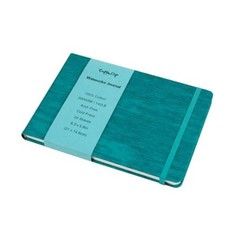 Leather Watercolor Journal, 300gsm/140lb 100% Cotton Cold Press 8.3×5.8in Blue
