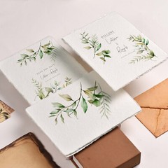 140lbs/300GSM Handmade Virgin Cotton Deckle Edges Watercolor Paper Pad 25 Sheets
