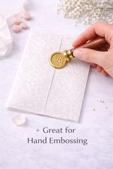 50 PCS White Rose Translucent Vellum Jackets 5×7 Inch Invitation Sleeves