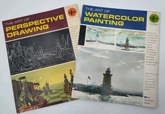 ✅🎨SET OF 2 1968 BOOKS ART OF Watercolor Painting/Perspective Drawing📸SEE ALL📸