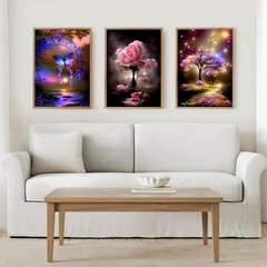 6 Pack Diamond Art Kits for Adults, Butterfly Flower Landscape 5D Diamond Painti