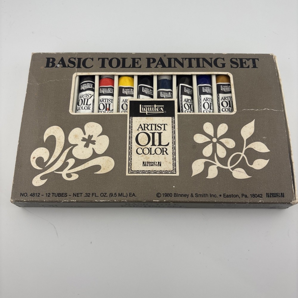 Vtg Liquitex Artist Oil Color Set #4812 Binney & Smith 1980 SEE DESCRIPTION