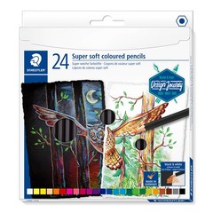 Super Soft Colored Pencils Rich Pigment Assorted Colors 149C C14 Box 24 PCS