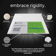 Legion Artist Panel, 1/8 Composite Brushed Aluminum with Stonehenge Aqua Coldpre