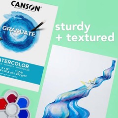 Acid-Free Graduate Watercolor Pad, 20 Durable 9×12 Sheets for Artists & Students