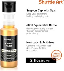 20 Color Metallic Acrylic Paint Set – Non-Toxic, Perfect for Artists & Beginners