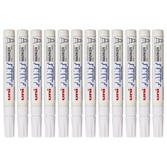 12 Pack White Industrial Paint Markers Permanent Ink for Metal Plastic Wood F…