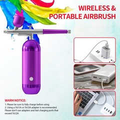 Portable Air Compressor Airbrush Kit for Painting Nail Art Tattoo and Spray Gun