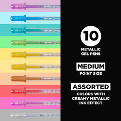 Gelly Roll Metallic Gel Pens – Pens for Scrapbook, Journals or Drawing – Art Gif