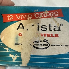 Vtg Artista Colored Dustless Chalk 1 Box of 12 Various Colored Unused USA