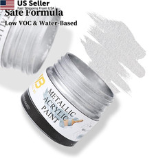 YongBo Metallic Silver Acrylic 3.38 Fl Oz (Pack of 1), 100ml Paint