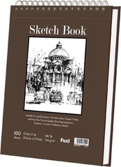 Fuxi Sketchbook 8.5×11 Inch, 100 11" x 8.5" (Pack of 1), Brown