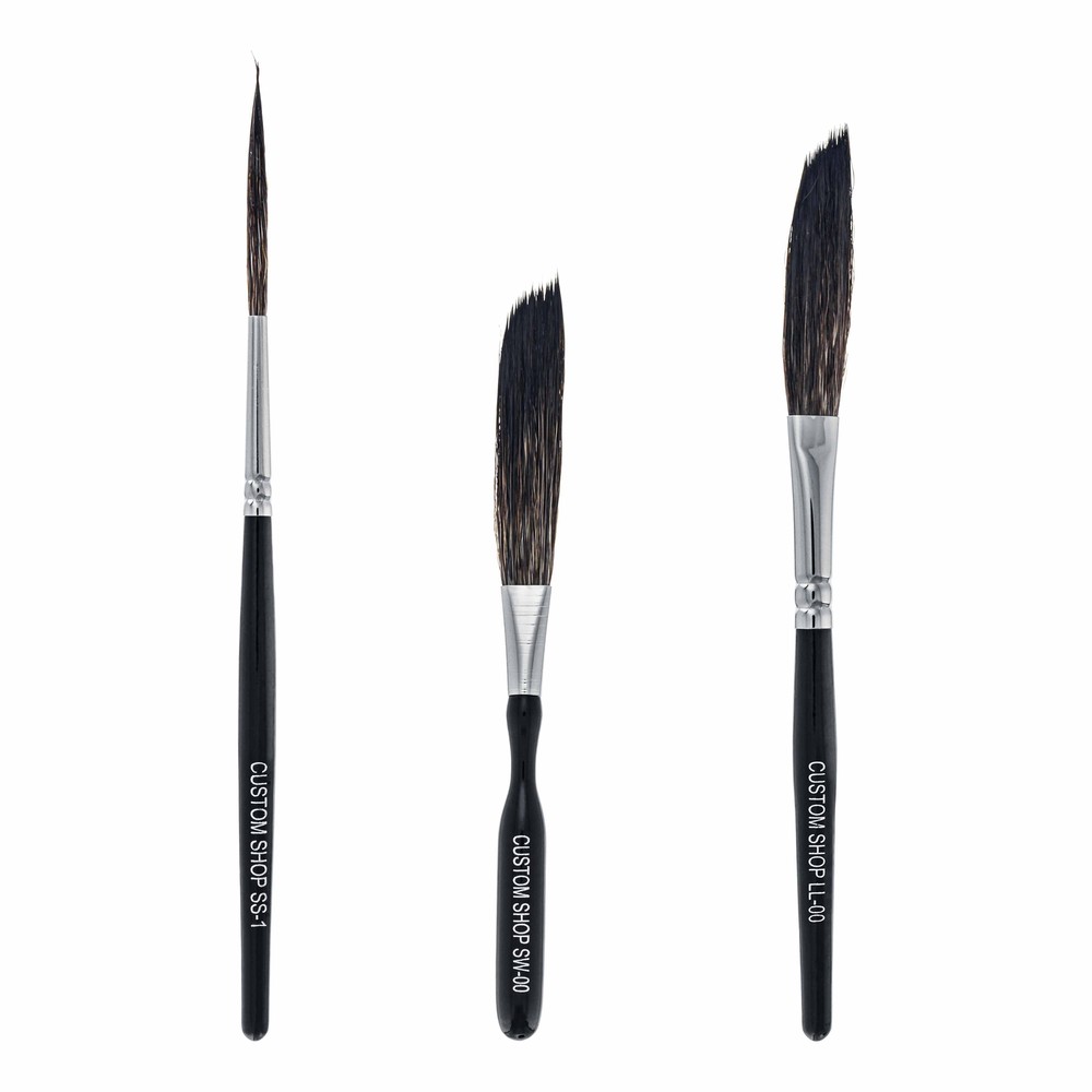 Custom Shop Starter Pinstripe Brush Kit (Sword #00, Scroll #1 & Long Liner #00)