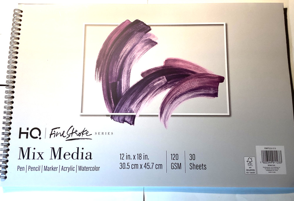 HQ Spiral Artist Mixed Media Sketch Book- 18×12-FAST SHIPPING!!!