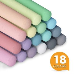 feela Sidewalk Chalk 162 Pack 18 Colors Kids Jumbo Chalk Bulk for Driveway Wall