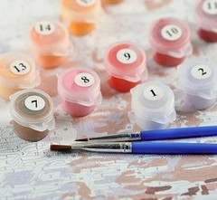 Colourful paint by numbers for adults kits canvas