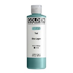 Fluid Acrylics Teal 8 Fl Oz Bottle Professional Acrylic Paint Opaque