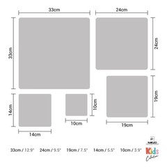 NAKLEO Painting Stencils Set, 5 Pcs Templates 3.5″ to 13.4″ Brick, Plastic an…