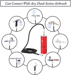 Cordless Rechargeable Airbrush Kit with Compressor for Art and Makeup