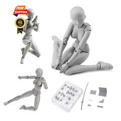Artists Manikin Art Mannequin Figures Supplies 5 in./12.7cm, Grey Female