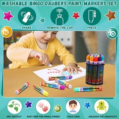 48 Pack Dot Markers Bulk, Washable Dot Markers for Toddlers Art, Children Pai…