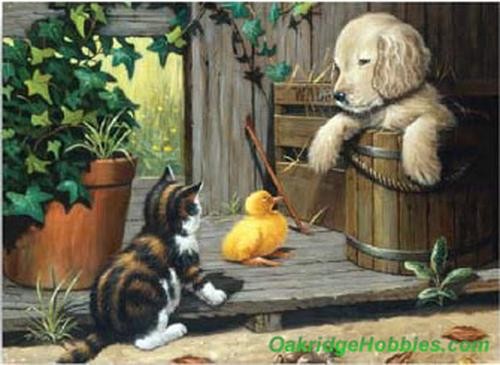 ROYAL BRUSH THREE BUDDIES Paint Number Art Craft Kit PJL25