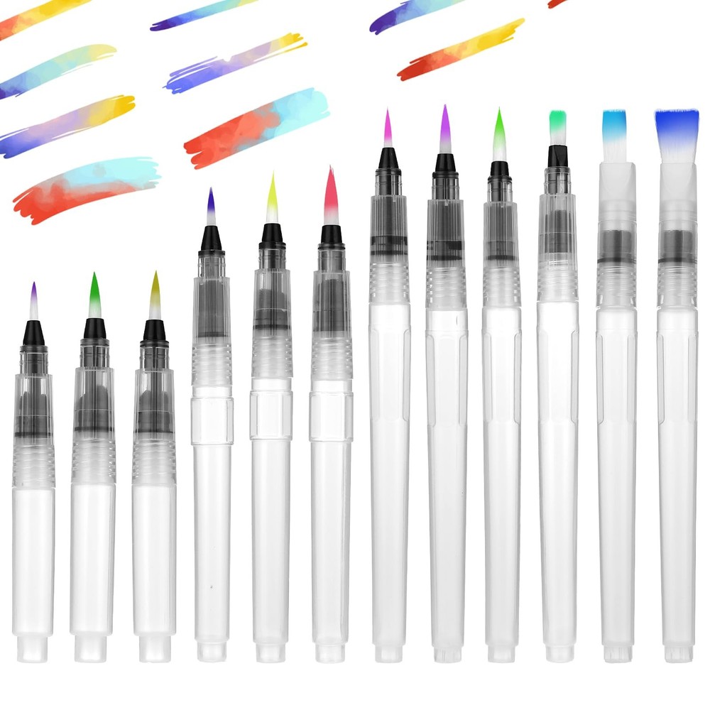 Water Brush Pen Set Refillable Watercolor Pens for Watercolor, Calligraphy