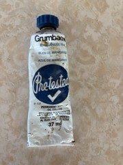 Grumbacher Manganese Blue PB33 (P131) 37ml Vintage Oil Paint Used (277AME)