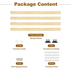 uxcell DIY Canvas Stretcher Bars, 16 x 16 Inch 16 x 16 Inch, Wood
