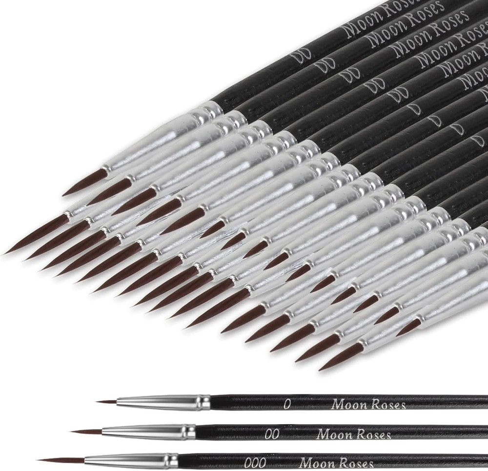 Best Model Miniature Paint Brushes Small Detail Art Paint Brush with Set 30 Pcs