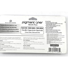 Staedtler Pigment Liner Sketch Pens Black Ink 4 Line Widths 308 WP4 Set of 4