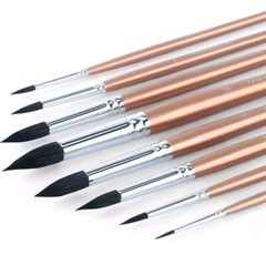 Transon Round Watercolor Detail Paint Brushes Goat Hair 8pcs for Watercolors…