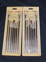 Lot Of 8 Crafter’s Square Paint Set Includes Paint & Brushes ALL NEW SEALED