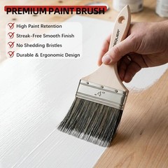 Complete Professional Paint Brush Set – Flat Brushes for Interior & Exterior Use