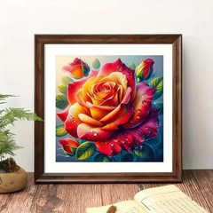 Rose Flowers Diamond Art Kits for Adults,5D DiamondPainting Kits for Beginners,
