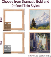 Maple Floating Frame 18″x24″ for Canvas & Artwork – Thin Style, 1.5″ Depth
