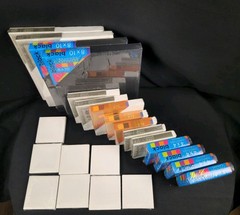 Stretched Art Canvases Lot of Different Sizes Black & White x 23