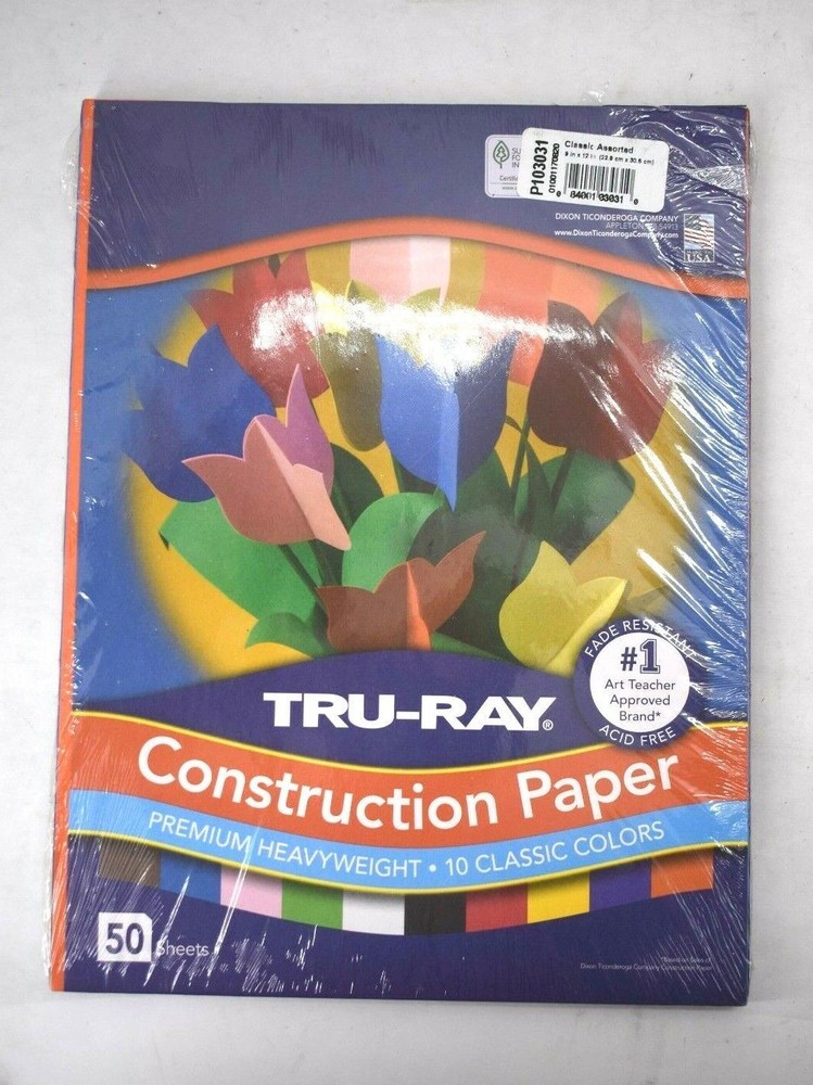 Lot Of 20 Tru-Ray Classic Assorted Color Heavyweight Construction Paper 50 Pc