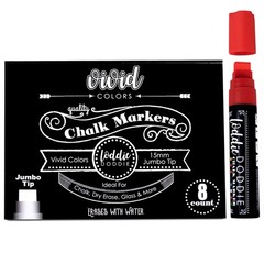 Loddie Doddie Jumbo Chalkboard Markers – 8 Pack Multicolor 15 Mm Chisel Tip –