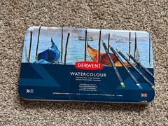 Derwent Watercolour Watercolor Pencil Set, Multicolor, 36 Count Tin