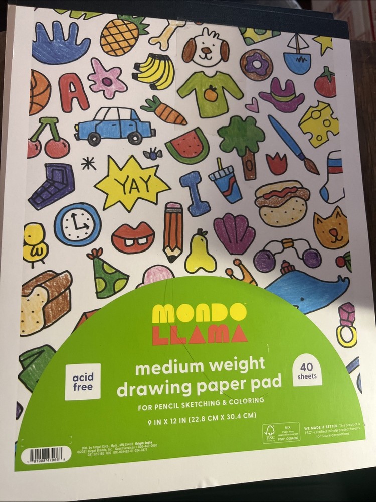 Lot Of 10 Mondo Llama 40 Page Acid Free Medium Weight Drawing Pads – New