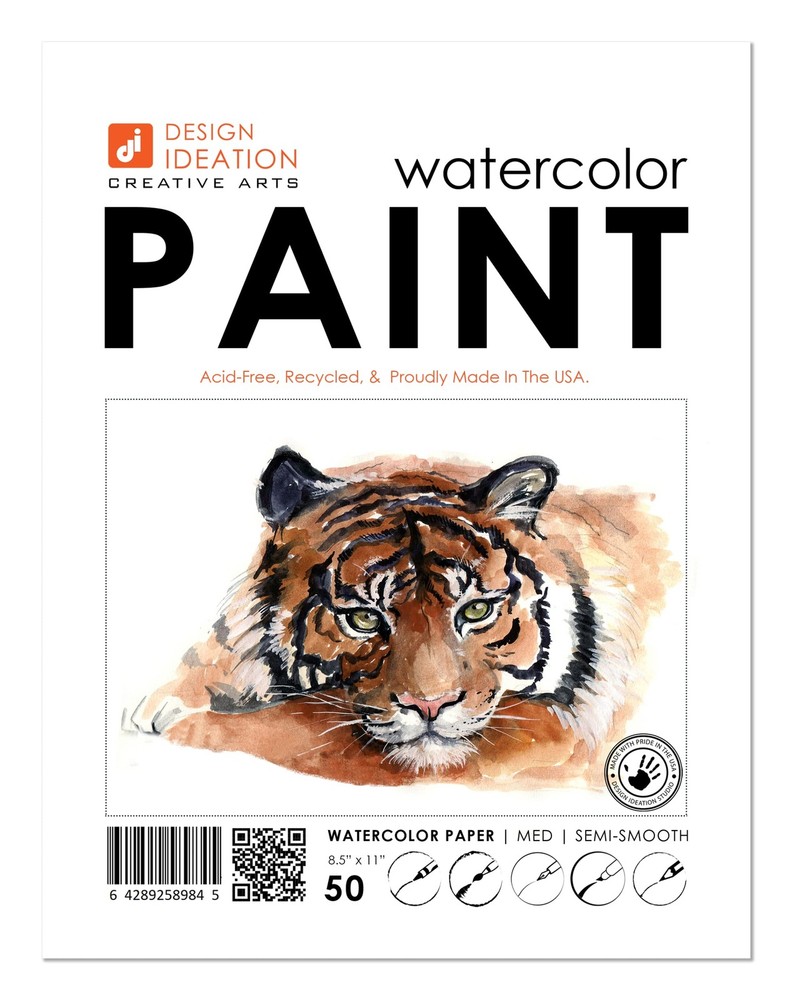 Design Ideation Watercolor Paper. Semi-Smooth. 67 Lb. Multi-Media. Loose Sheet