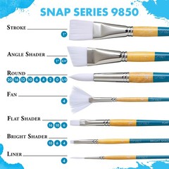 Snap! Paintbrush Set – 3 Premium Paint Brushes for Artists and Crafters