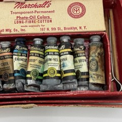 Vintage Marshalls Photo Oil Colors Movie Prop / Display With Paperwork 60s
