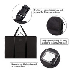 Large Size Art Portfolio Bag with Nylon Shoulder, 24 x 36 inches Light Weight