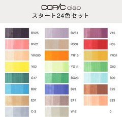 Copic Ciao Start 36 Color Set: Alcohol Markers, Dual Tip, Art & Design