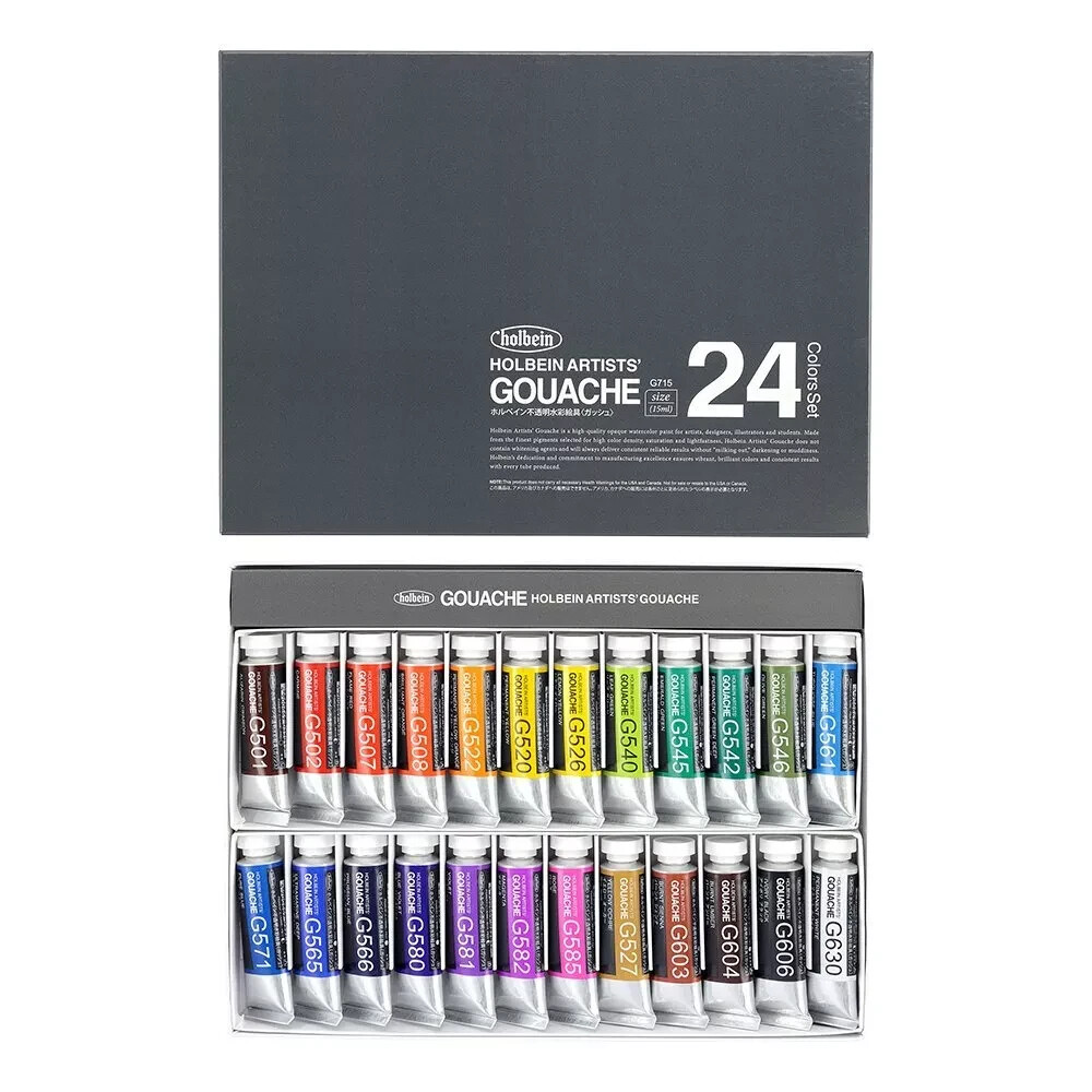 Holbien Artists Gouache Watercolor Paint 15mL 24 colors set G715 FAST SHIPPING