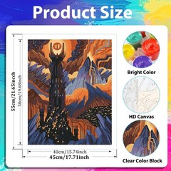 Landscape Paint by Numbers Kit for Adults, Paint by Numbers for Adults Landscap
