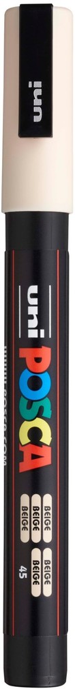 uni POSCA PC-3M Water-Based Paint Markers, Reversible Fine Tip 0.9-1.3mm, Beige