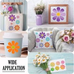 22pcs Large Flower Stencils for Painting, Plastic Reusable Floral Daisy…